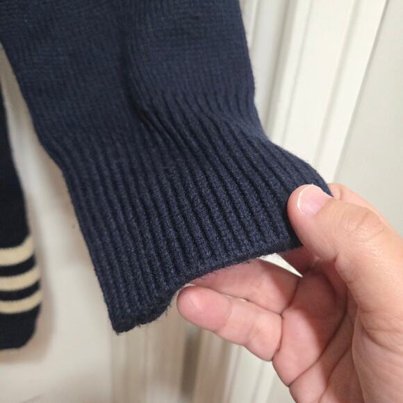 Rokoko Navy Striped Hem Sweater Dress Size Small - Picture 7 of 8